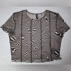 H&M crop top - sheer